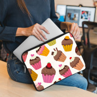 Cupcake Pattern, Muffin Pattern, Chocolate, Hearts