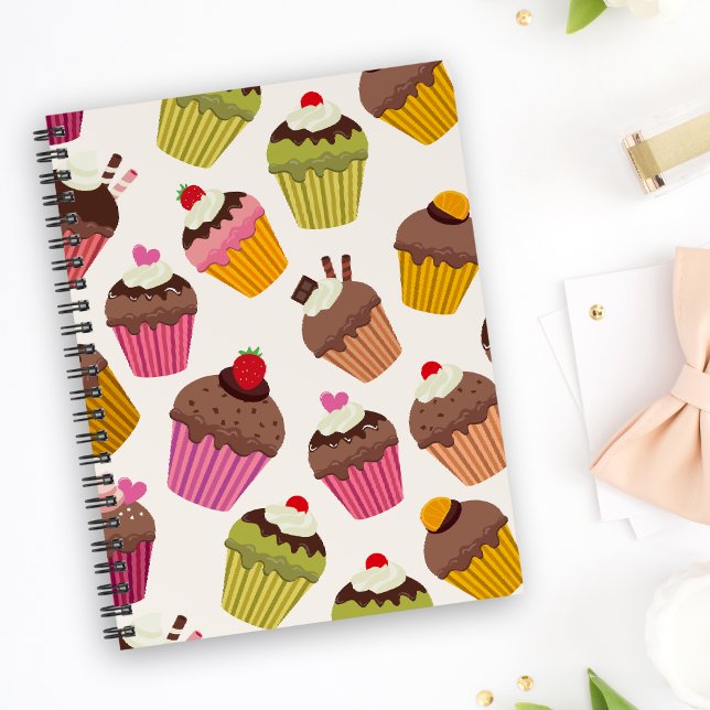 Cupcake Pattern, Muffin Pattern, Chocolate, Hearts Planner (Creator Uploaded)