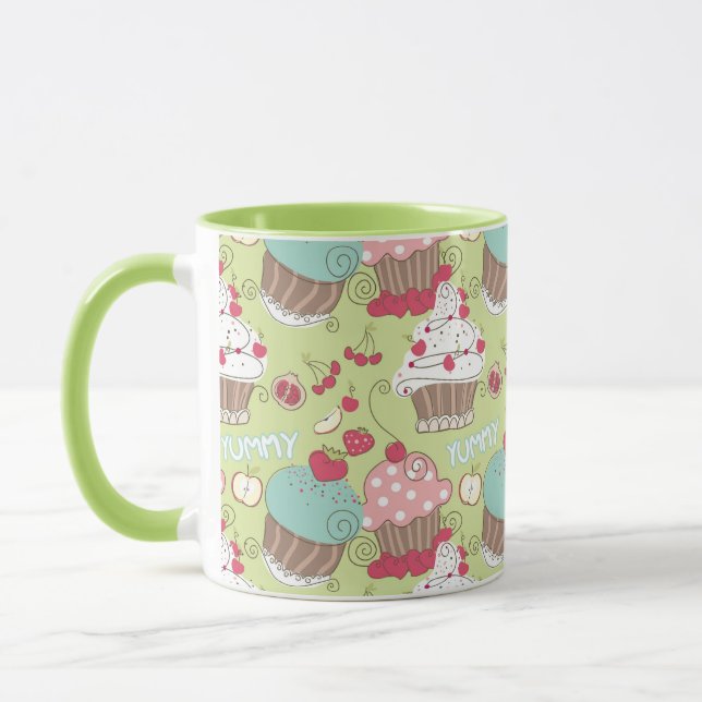 Cupcake pattern mug (Left)