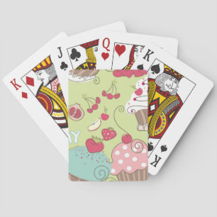 Cupcake pattern playing cards