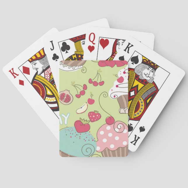 Cupcake pattern playing cards (Back)