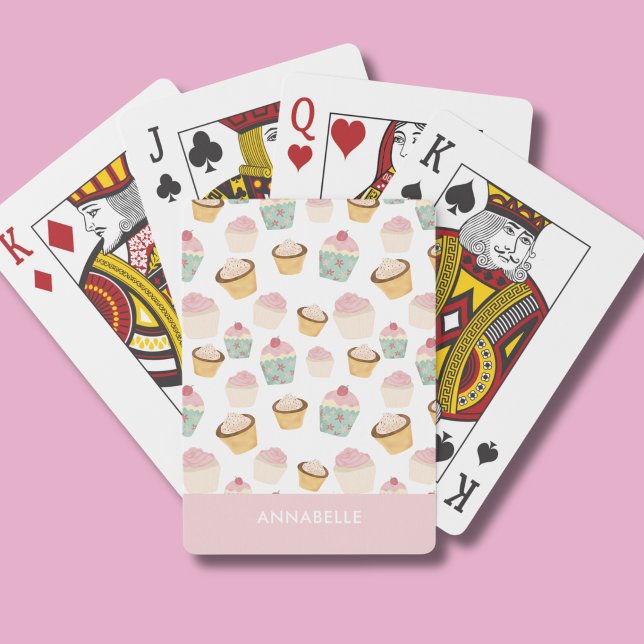 Cupcake Pattern  Playing Cards (Cupcake pattern playing cards)