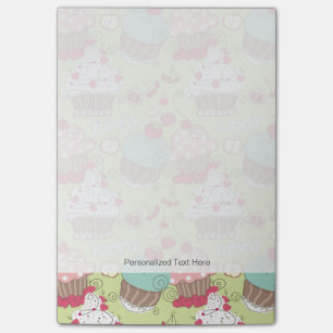 Cupcake pattern post-it notes