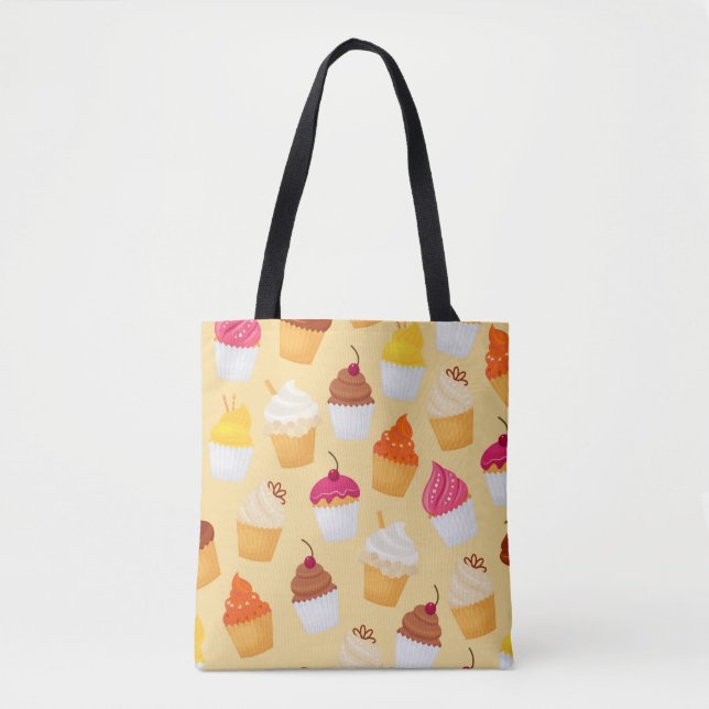 Cupcake Pattern Tote Bag (Front)