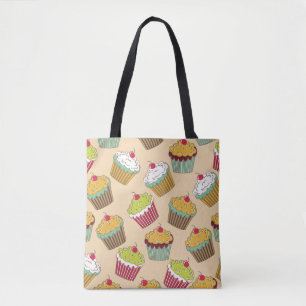 Cupcake Pattern Tote Bag