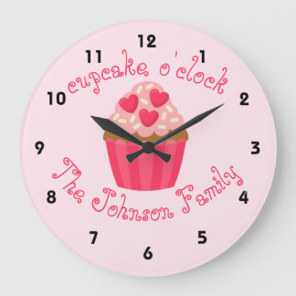 Cupcake Personalised Kitchen Clock