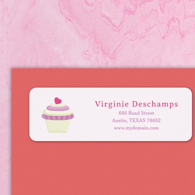 Cupcake Pink Return Address Label (Cupcake Pink Return Address Label)