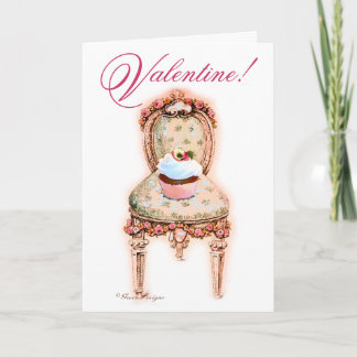 Cupcake Pink Valentine Holiday Card