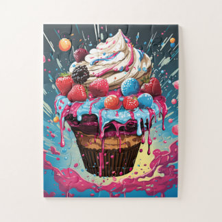 Cupcake Pop Art Extravaganza Jigsaw Puzzle