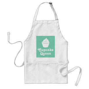 Cupcake queen   Mint green baking apron for mum