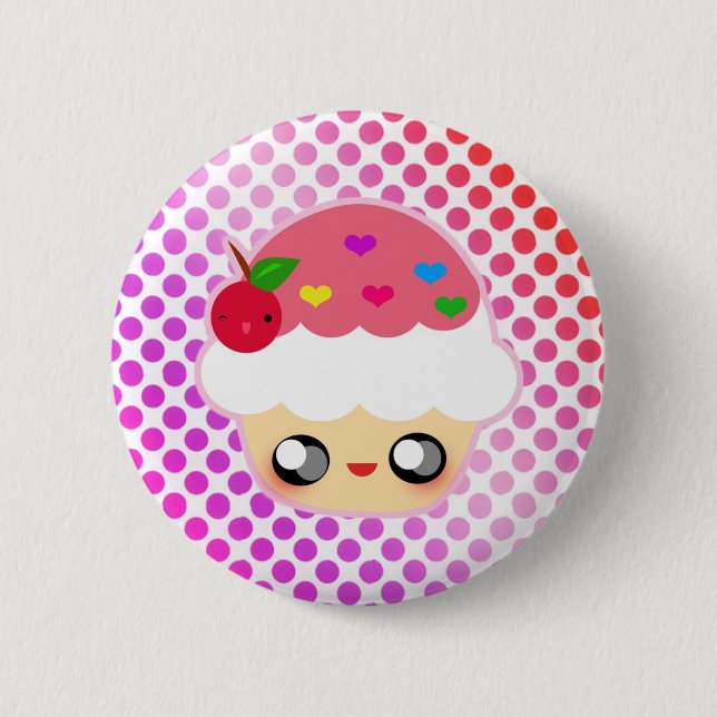 Cupcake Rainbow 6 Cm Round Badge (Front)