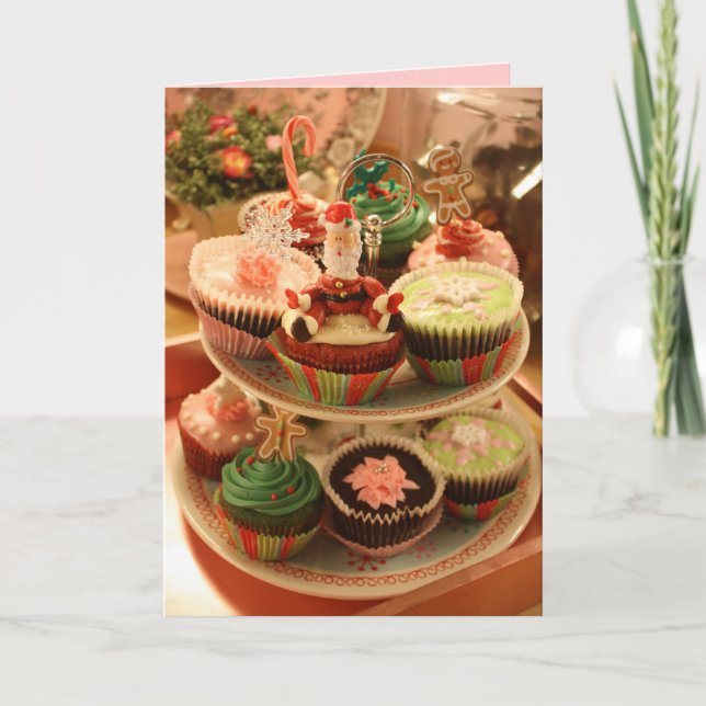 Cupcake recipe Christmas card (Front)