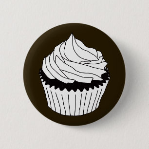 cupcake scribbles 6 cm round badge