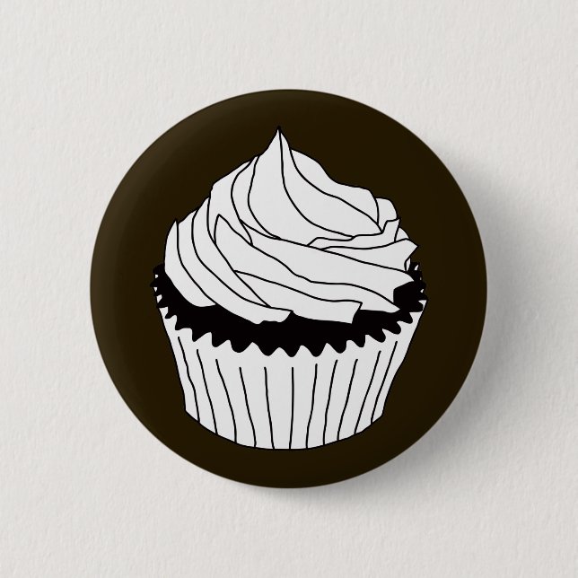 cupcake scribbles 6 cm round badge (Front)