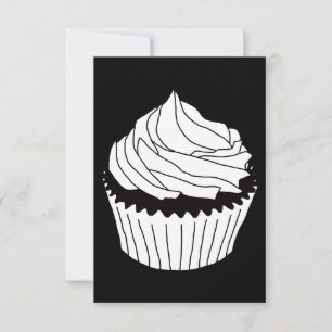 cupcake scribbles invitation