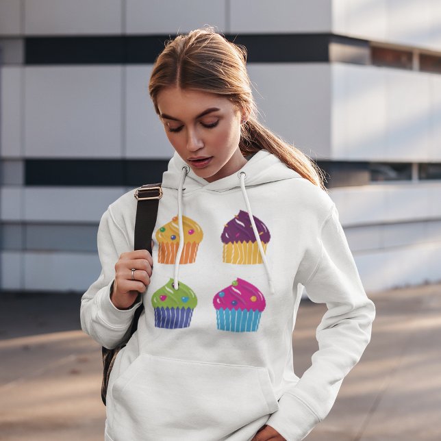 Cupcake Set with Sprinkles Bright Dessert Hoodie (Creator Uploaded)