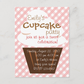 Cupcake Shaping Up Nicely Invitation