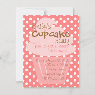 Cupcake Shaping Up Nicely Invitation