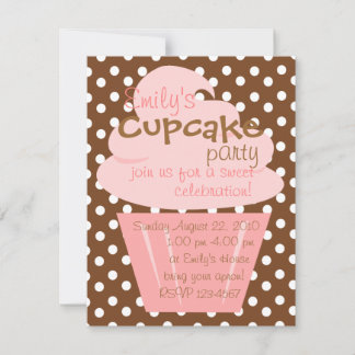 Cupcake Shaping Up Nicely Invitation