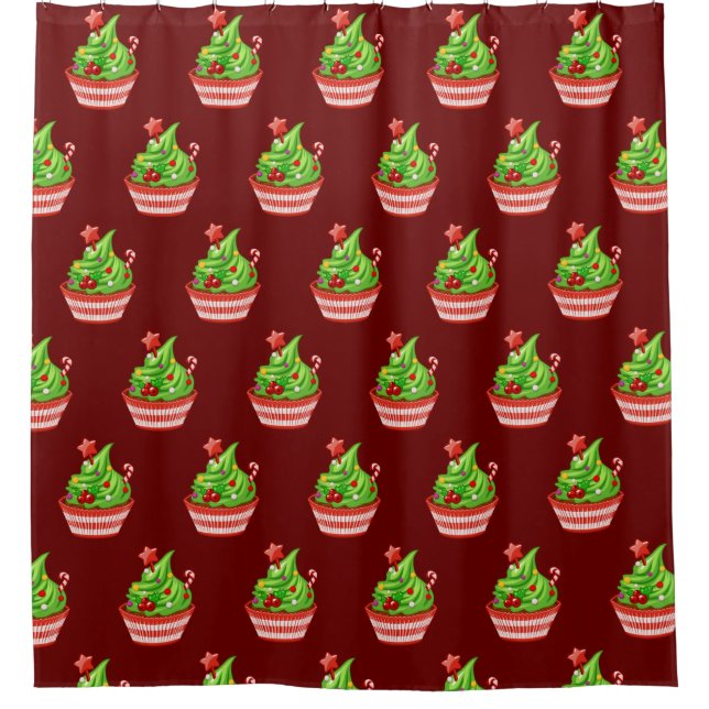 Cupcake Shower Curtain (Front)