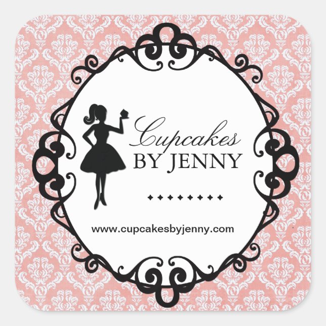 Cupcake Silhouette Packaging Stickers (Front)
