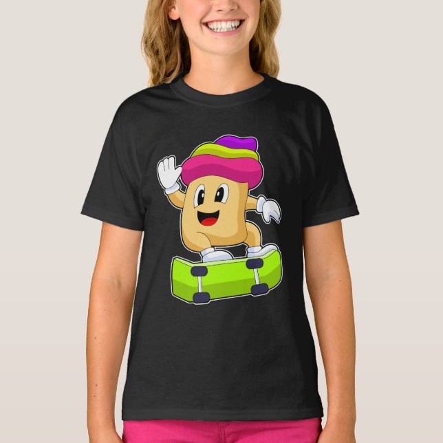 Cupcake Skater Skateboard T-Shirt (Front)