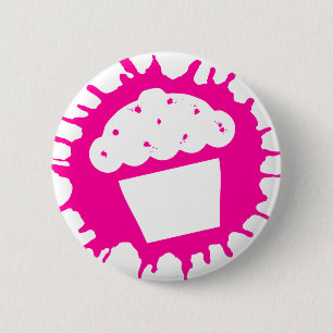 cupcake splatz 6 cm round badge