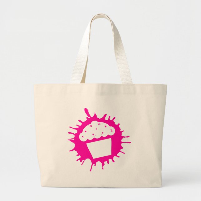 cupcake splatz large tote bag (Front)