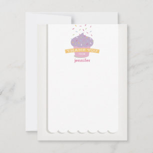 Cupcake Sprinkles Thank You Note Card