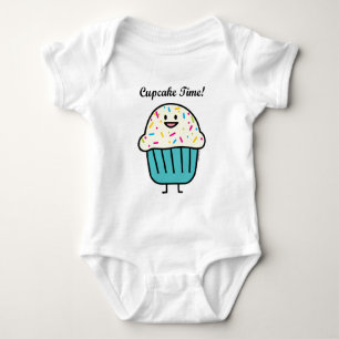 Cupcake Sprinkles vanilla icing sweet cup dessert Baby Bodysuit
