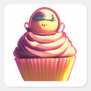 Cupcake Square Sticker