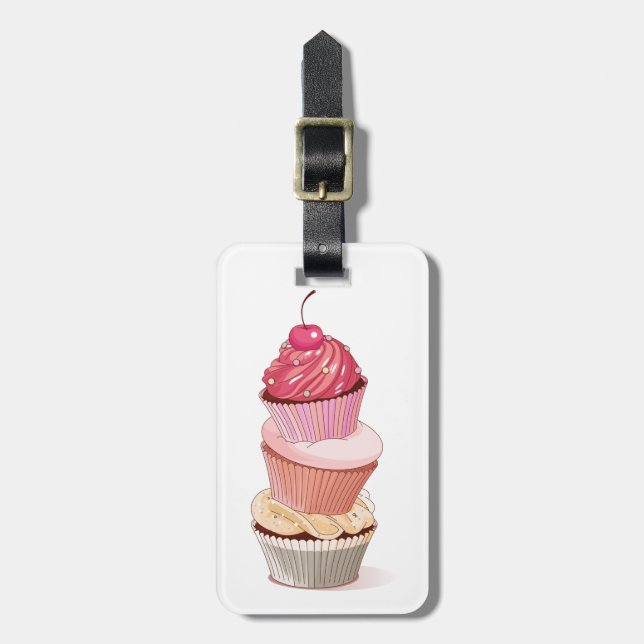 Cupcake Stack Luggage Tags (Front Vertical)