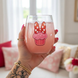 Cupcake Stemless Wine Glass