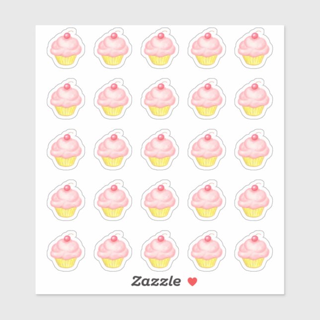 Cupcake Stickers (Sheet)