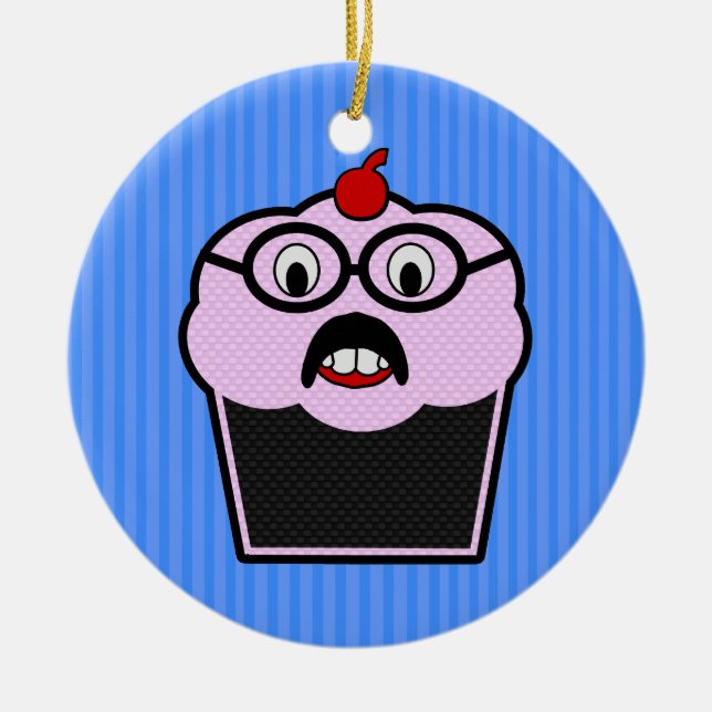Cupcake Studmuffin Ceramic Tree Decoration (Front)