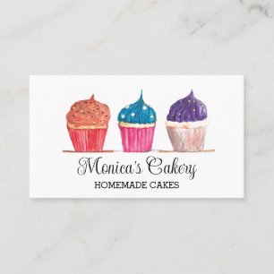 Cupcake Sweet Cakes Bakes Homemade Bakery  Business Card