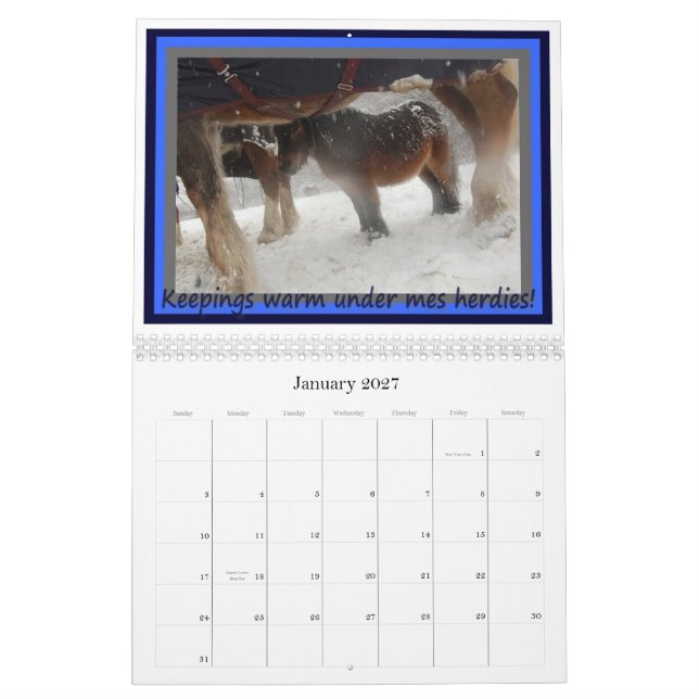 Cupcake The Herdmaster Calendar (Jan 2027)