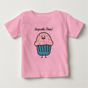 Cupcake Time with sprinkles sweet dessert fondant Baby T-Shirt