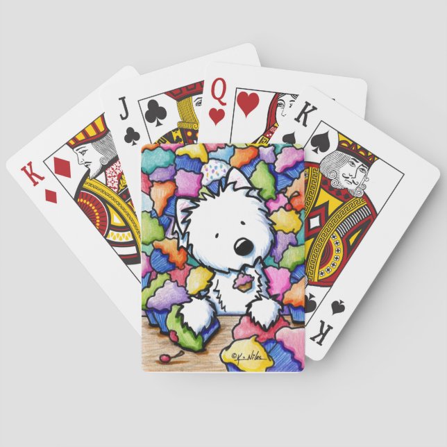 Cupcake Westie Playing Cards (Back)