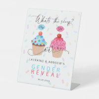 Cupcake What's the Scoop Gender Reveal Welcome 