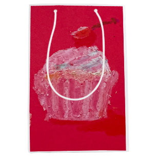 Cupcake with strawberry Frosting Medium Gift Bag
