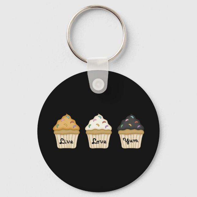 Cupcake Yum Key Ring (Front)