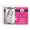 Cupcake Zebra Print Photo Birthday Invitations