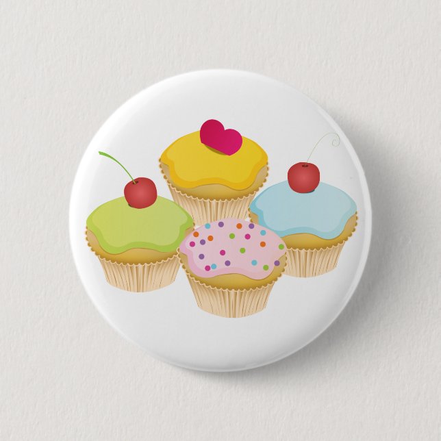Cupcakes 6 Cm Round Badge (Front)