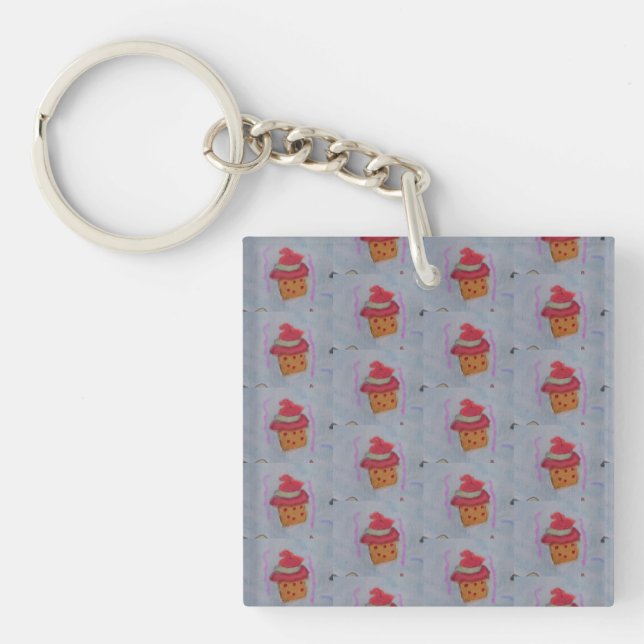 Cupcakes Acrylic Key Ring (Front)