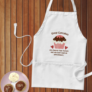 Cupcakes and Hearts Humour Apron