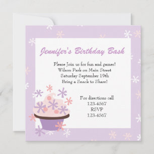 Cupcakes and Stars Invitation