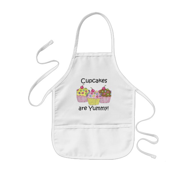 Cupcakes Are Yummy T-shirts and Gifts Kids Apron (Front)