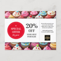 Cupcakes Bakery Baker Custom Coupon Discount