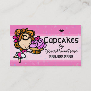 Cupcakes.Bakery.Baking.Dessert.Custom text-colour Business Card